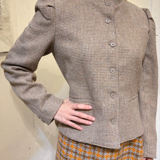 70’s stand up collar wool jacket