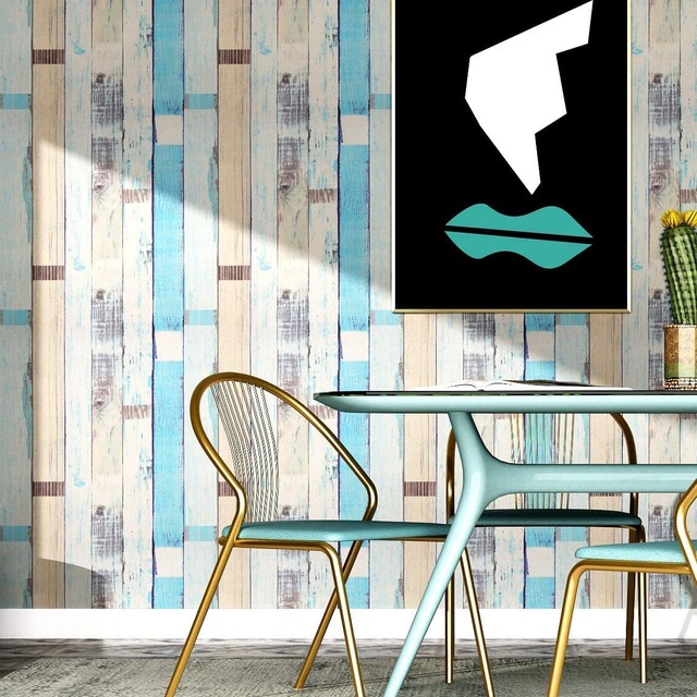 Homya 壁紙シール はがせる壁紙 45cmｘ10m 木目 防水 リメイクシート 接着剤不要 DIYシート 防カビ ウォールステッカー 地中海風 のり付き