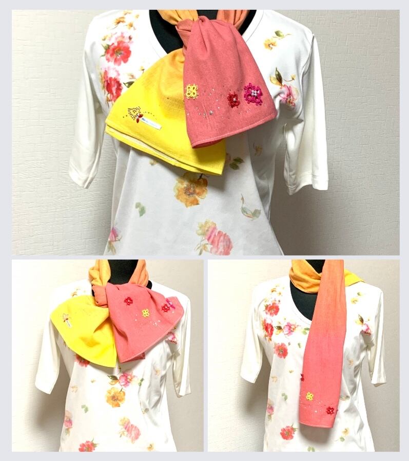 MH 汗が拭ける手ぬぐいマフラー 綿100% ③ | Morino habana