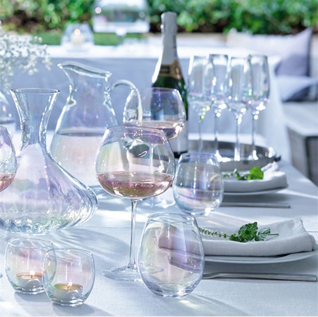 4種類   オーロラカラー  ワイングラス＆グラスコップ                                                      GP2021122101