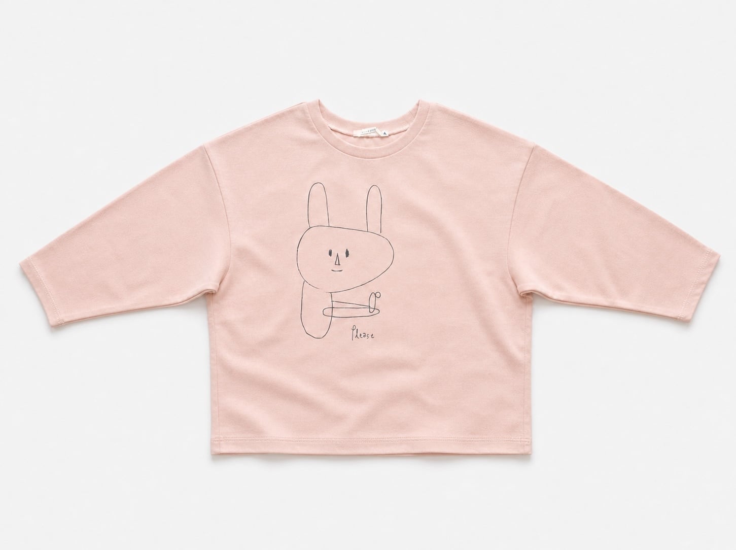 mina perhonen 長袖Tシャツ　ピンク M mina perhonen 26AW 〉 please, thank you ”ロンTee” / AEA8542PC