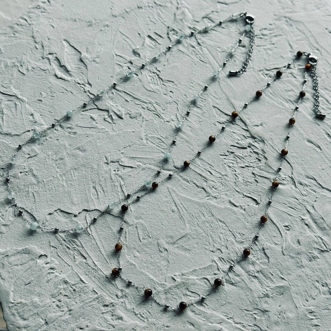 【SELECT】サージカルステンレス 天然石 ネックレス