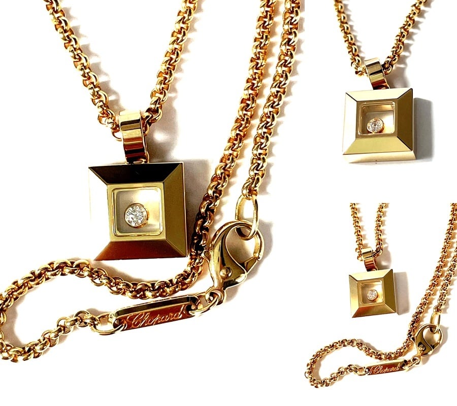 Chopard ショパール ハッピーダイヤモンド スクエア ペンダント