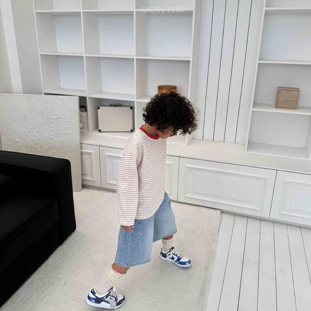 《送料無料》予約:ラインバミューダデニム【ANDBUTTER】※ジュニアサイズ