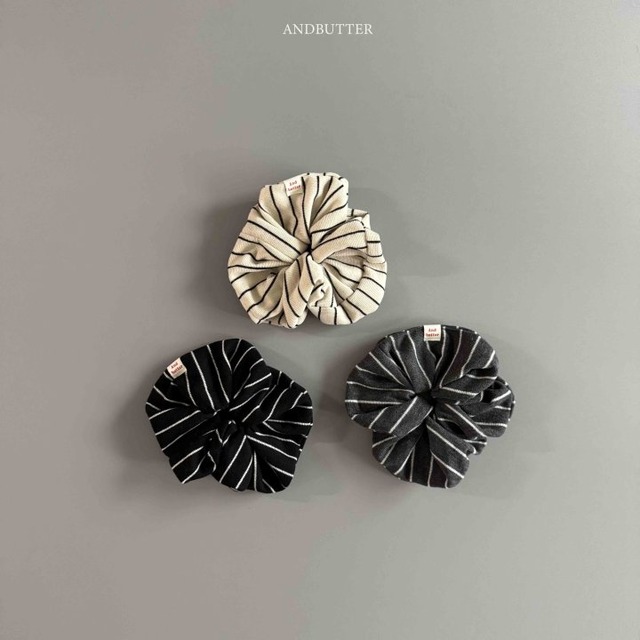【取寄】andbutter｜stripe scrunchie｜ストライプシュシュ｜FREE｜kids&jr｜25 winter