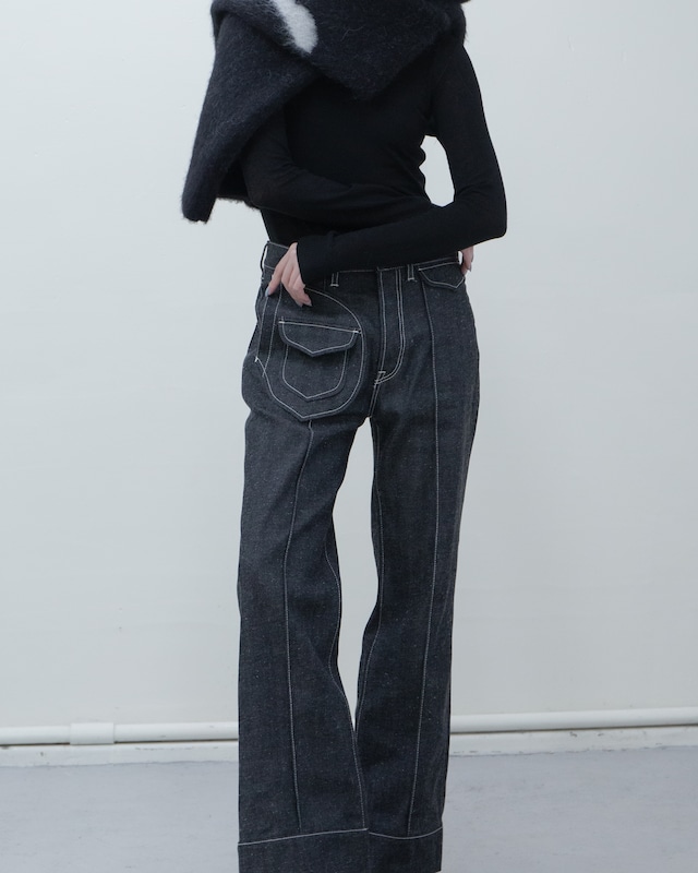 mister it. wednesday - Jean et moi / rigid denim trousers "black"