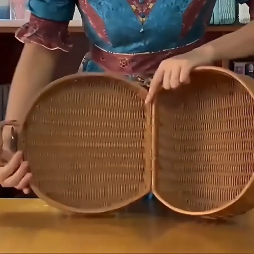 かごバッグ　ピクニックバスケット　Lサイズ　大　ラージ　収納　ランチバッグ　小物入れ　籠　ナチュラル　シンプル　編み籠　贈り物　旅行　寝室