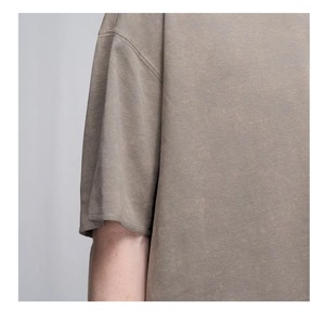 DECESOLO 26SS カジュアル ウォッシュドコットン Tシャツ