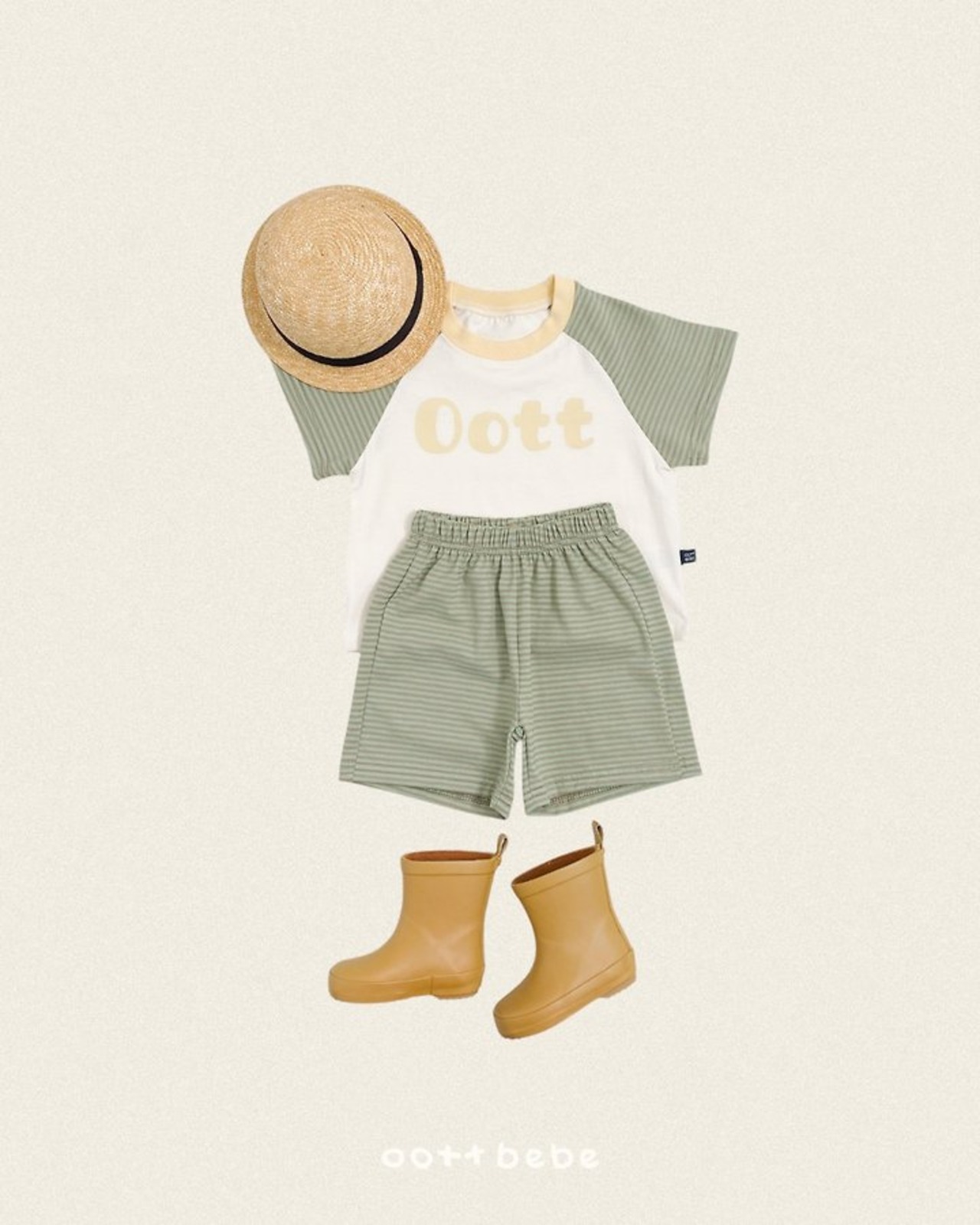 [oottbebe] OOTT striped set / [오뜨베베] OOTT단가라상하복