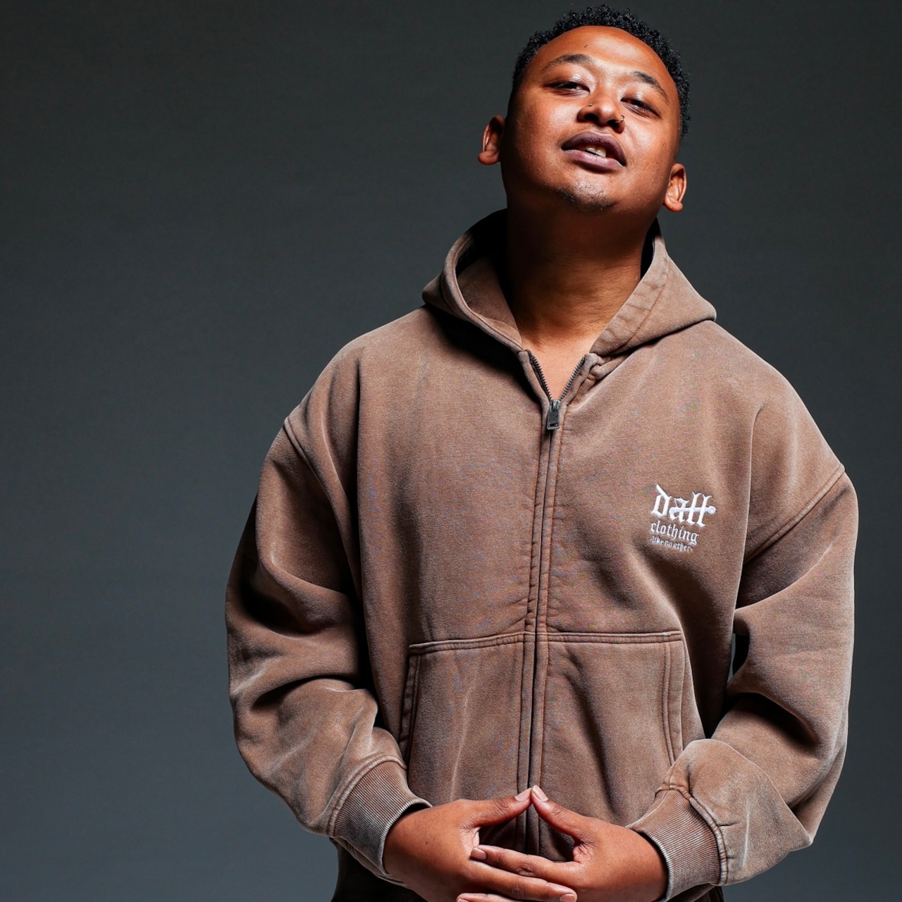 OG SMALL LOGO PIGMENT ZIP HOODIE
