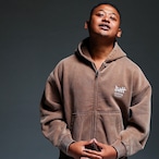 OG SMALL LOGO PIGMENT ZIP HOODIE