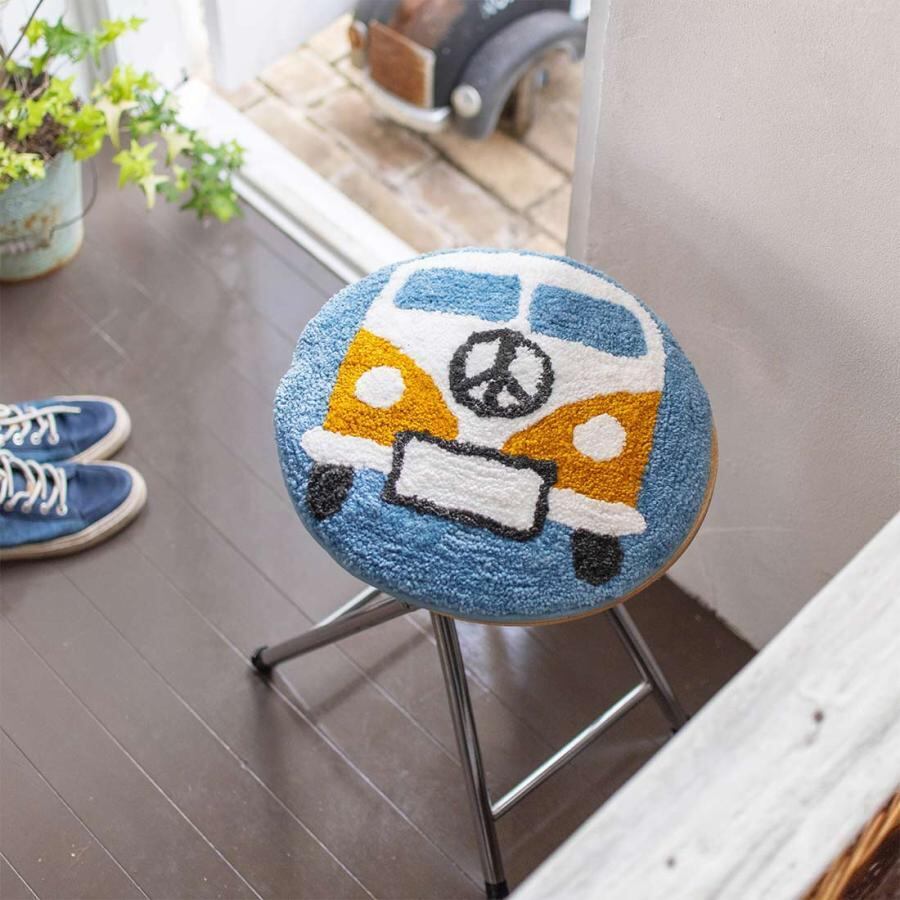 ハワイアン シートクッション チェアパッド かわいい 座布団 円形