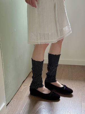 【即納商品】becha frill dot legwarmer