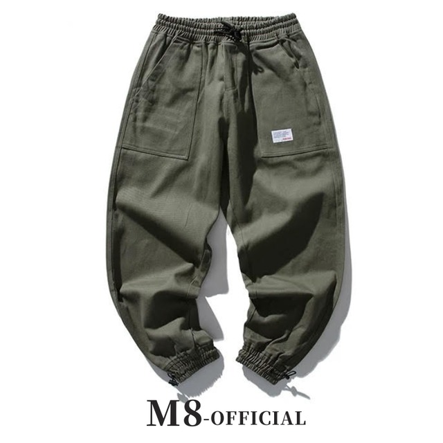 waist elastic simple casual pants 2color M0649