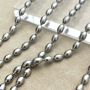 【1m】4mm幅SUS304ステンレス製オーバルボールチェーン/カット売り/