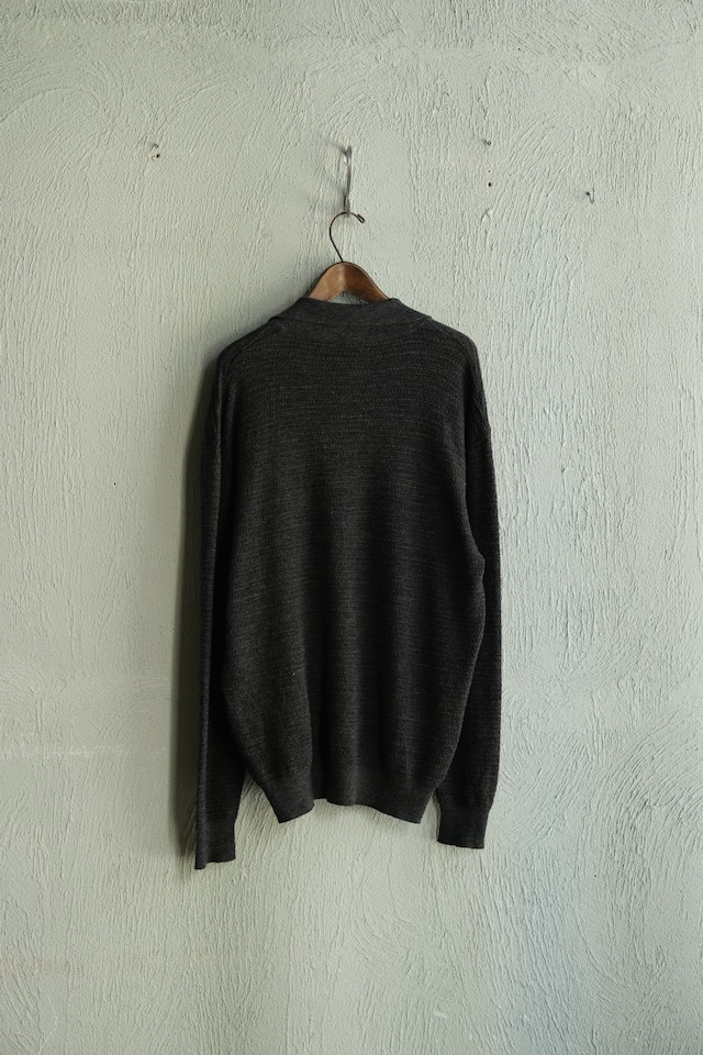 Utah/80-90's "IKE BEHAR" knit polo shirt/made in italy
