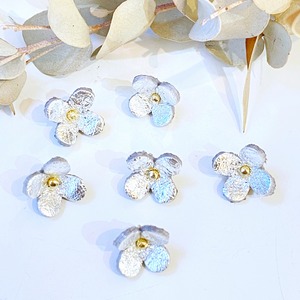 【アウトレット】カランコエ(ピン付きタイプ）シルバー5個セット