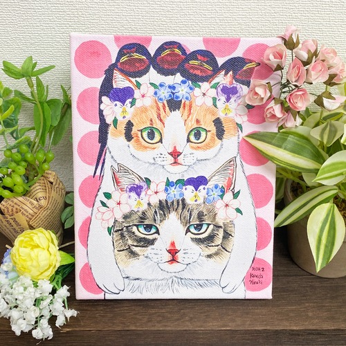 金田花季 さくらねこキャンバスパネル