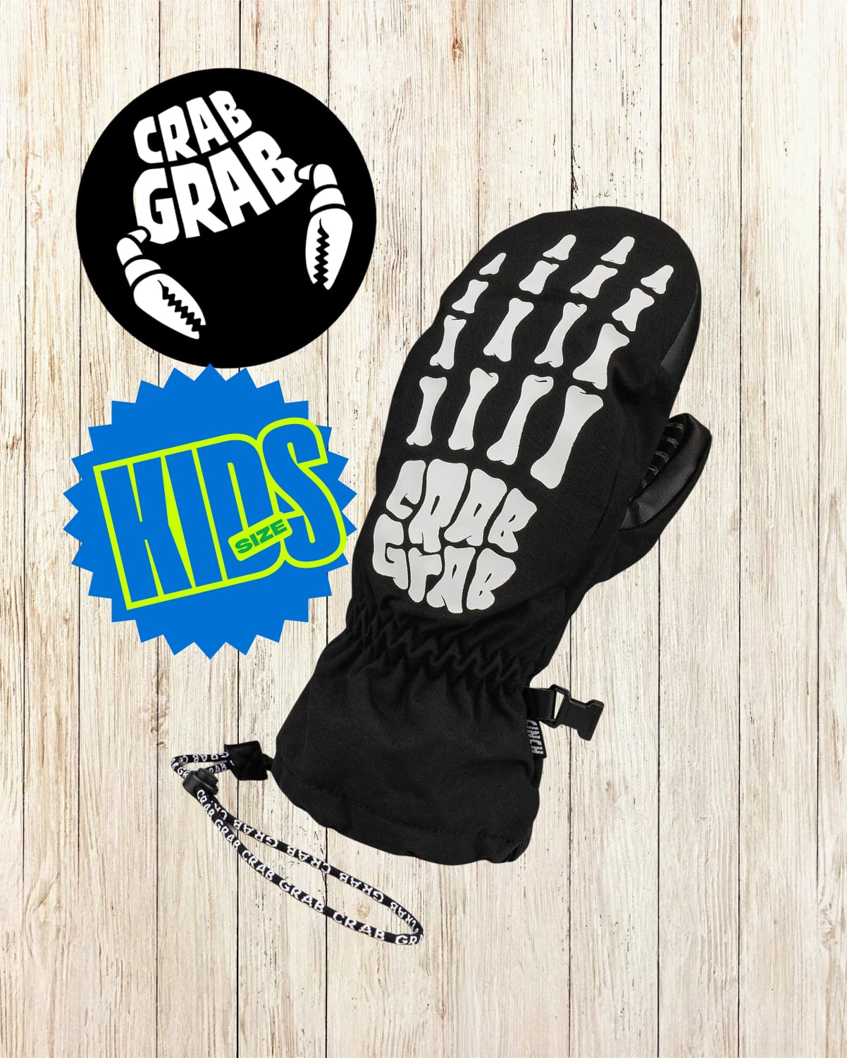 【CRAB GRAB】THE FIVE クラブグラブ グローブ 骸骨 Mサイズ Five Snowboard Glove - Crab Grab