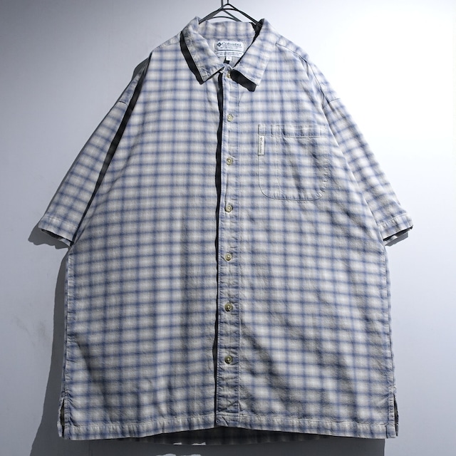 "Columbia" Multicolor Check Pattern Design S/S Shirt