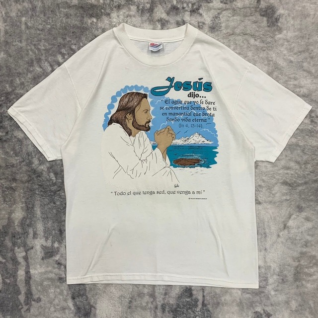 90s JESUS ジーザス キリスト Tシャツ 半袖 プリント L 古着 古着屋  