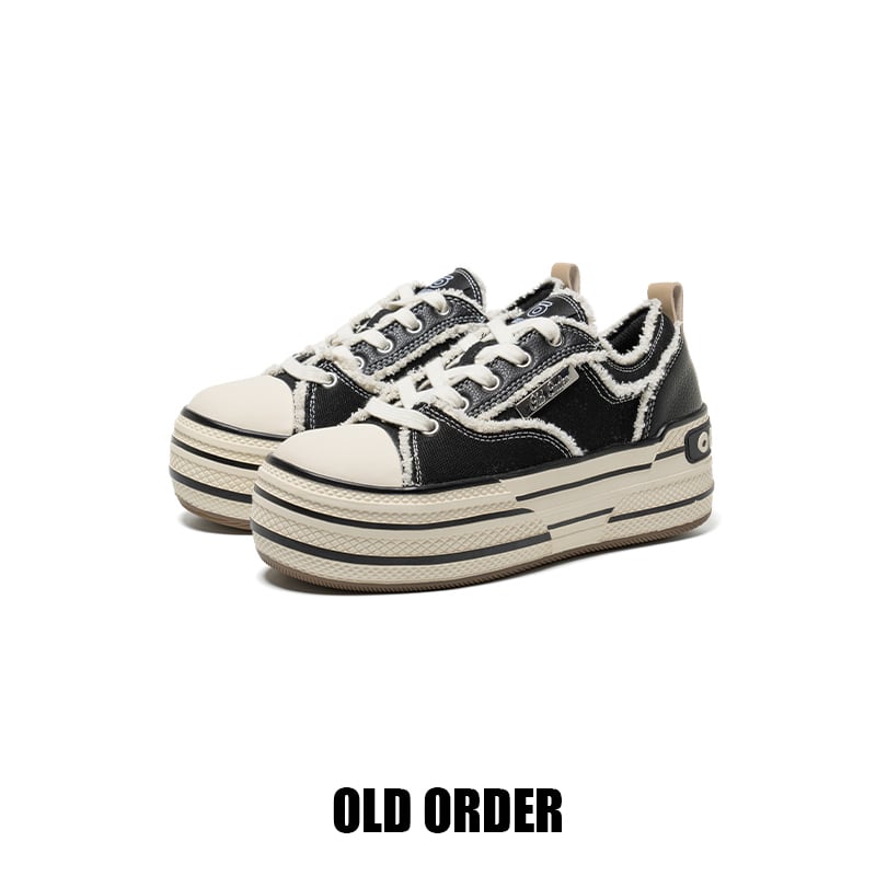 OLD ORDER CANVAS キャンバス スニーカー ロゴ 厚底 男女兼用 | スタイ