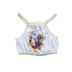 Vintage | Cat Print Halterneck Top
