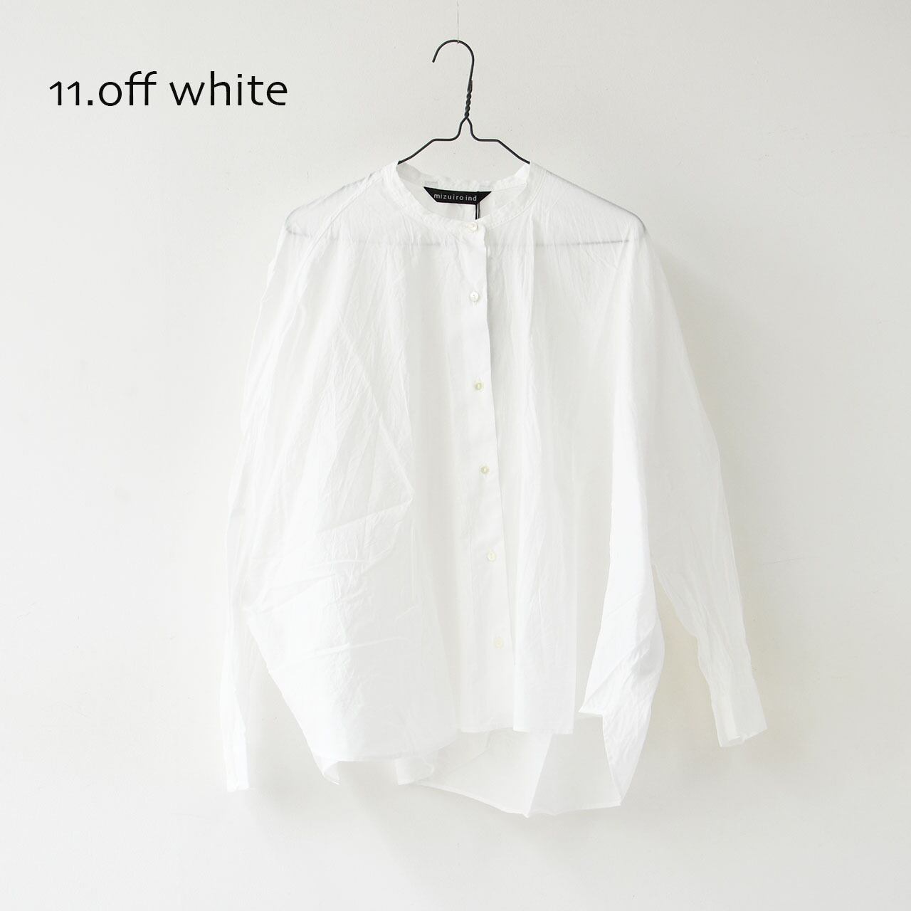 mizuiro ind [ミズイロ インド] back gather wide shirt [1-238975