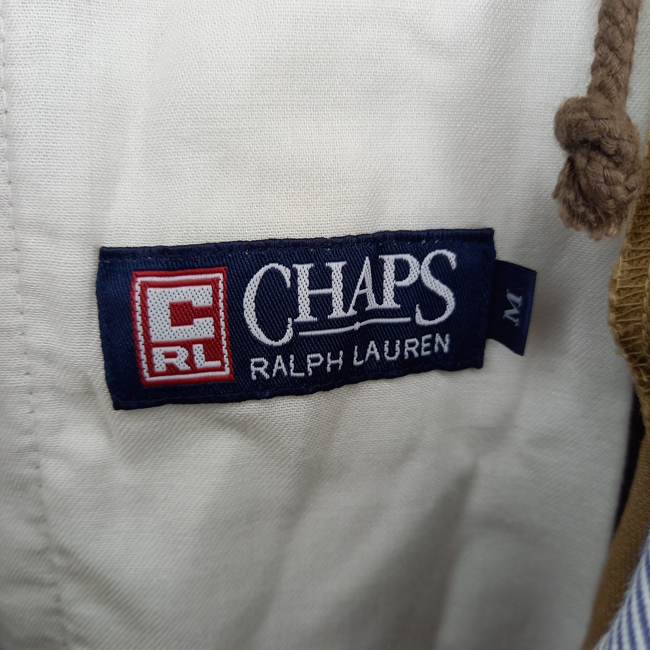 チャップス　リネン　チノショーツ　ショートパンツ　イージーパンツ　ストライプ