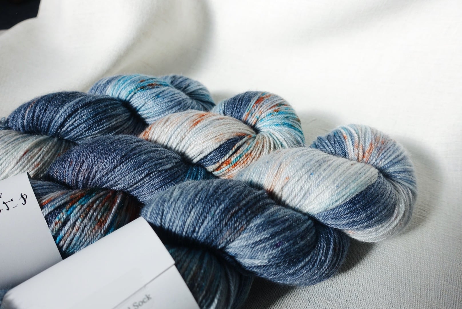 手染め糸]Premium Silk+Wool Sock_vintage denim | 手染め毛糸の