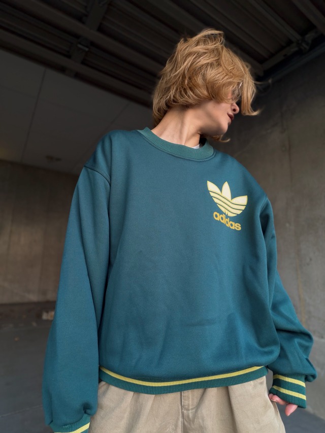 （CS2207）90’s–00’s adidas trefoil sweat “Oregon color”
