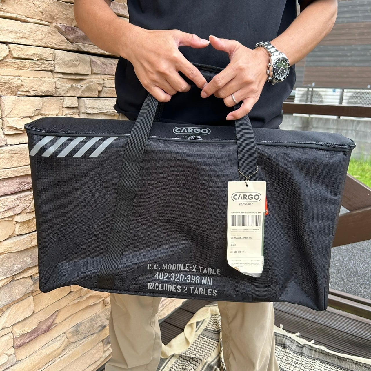 CARGO container ＜カーゴ コンテナ＞ 】『 X - TABLE BAG BLACK