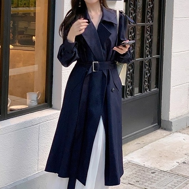 Belted Long Trench Coat　　V172
