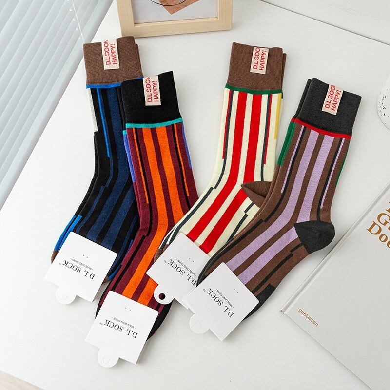 レディース靴下 ls2342 1足組 秋冬 左右非対称 アシンメトリー