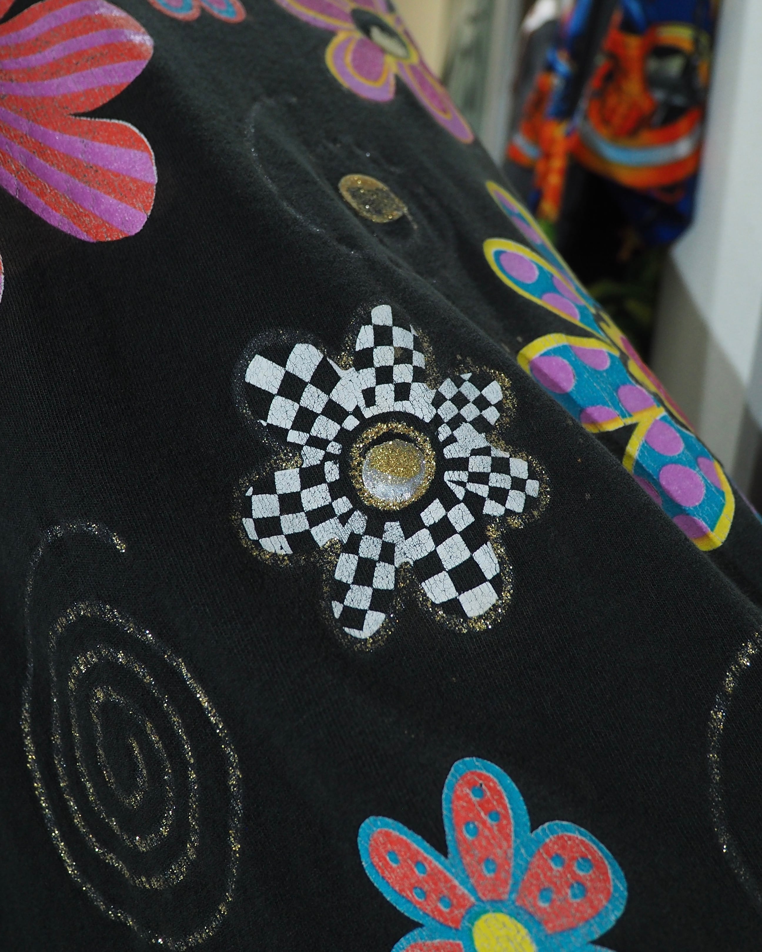 1990s " Special ‐ Made in USA " Colorful Flower Hand Painted vintage loose SS Tee