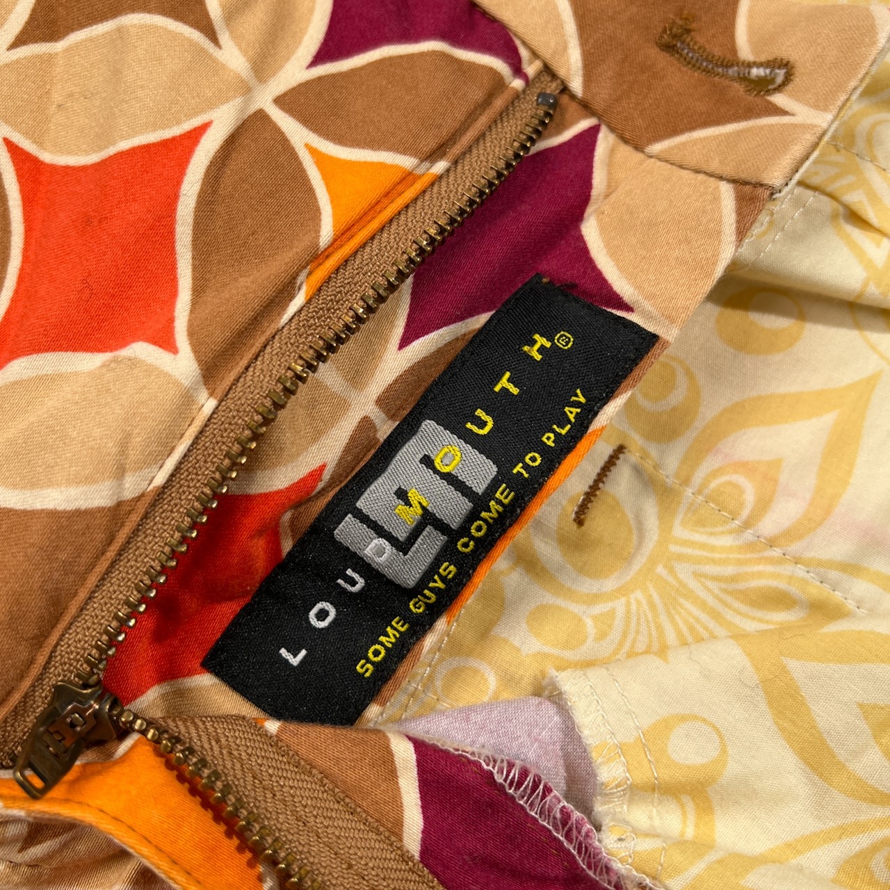 LOUD MOUTH ラウドマウス 総柄 ロングパンツ ストレッチ スラックス ボトムス サイズ 32 /メンズ/ゴルフ