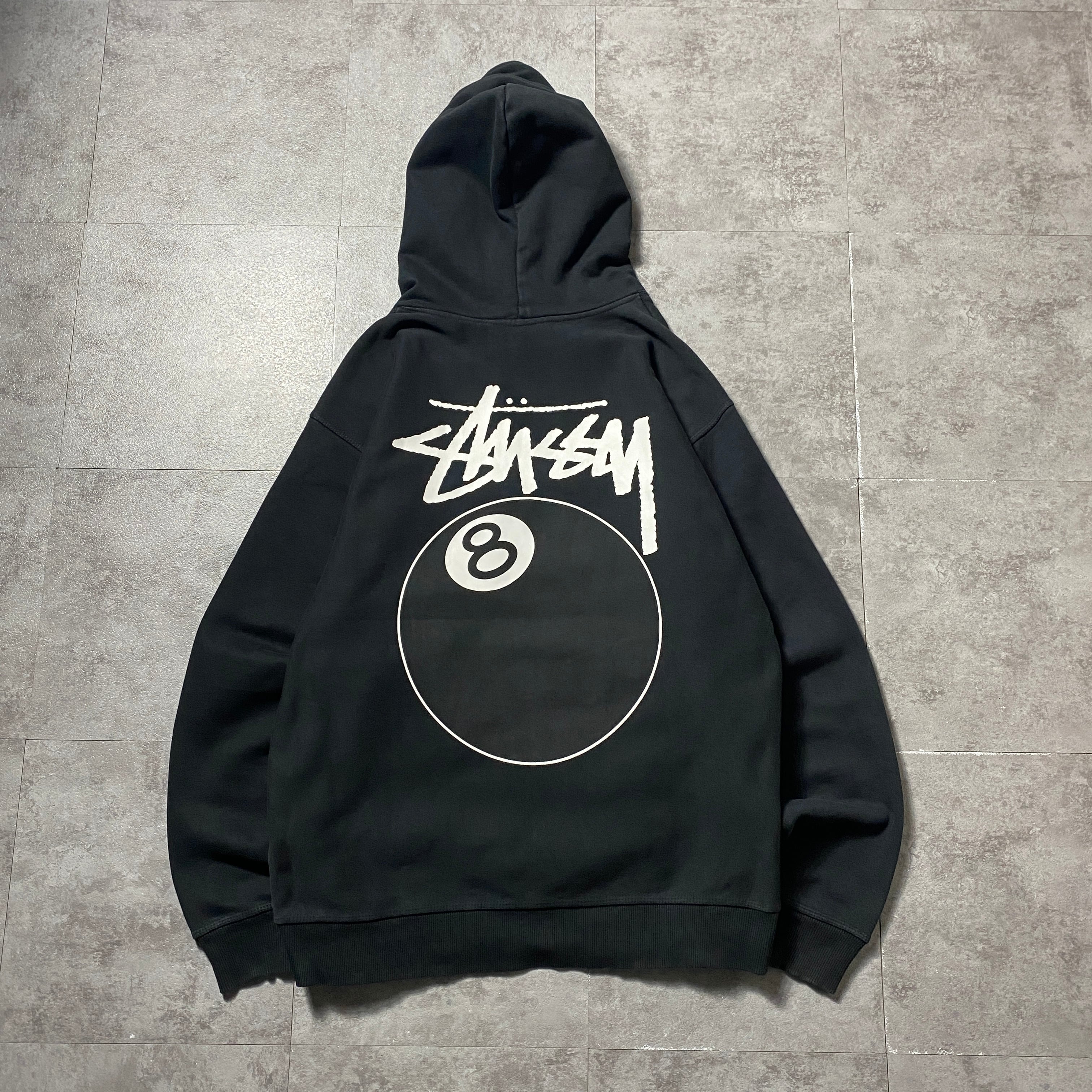 stussy ステューシー 8ボール バックプリント ブラック 黒 スウェット