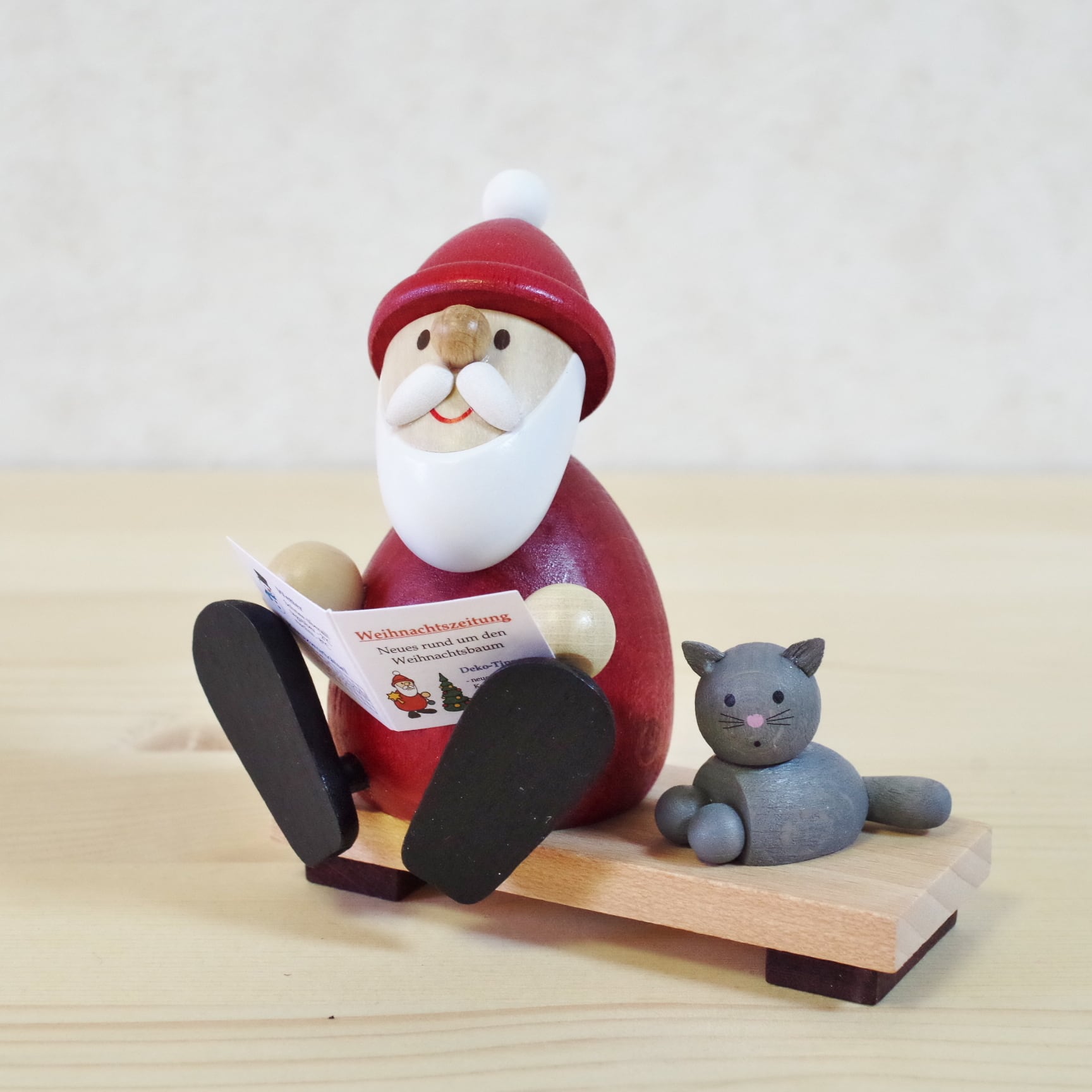 トラウファー うし 赤ぶち（ミニ） | 木のおもちゃ専門店 おもちゃ箱