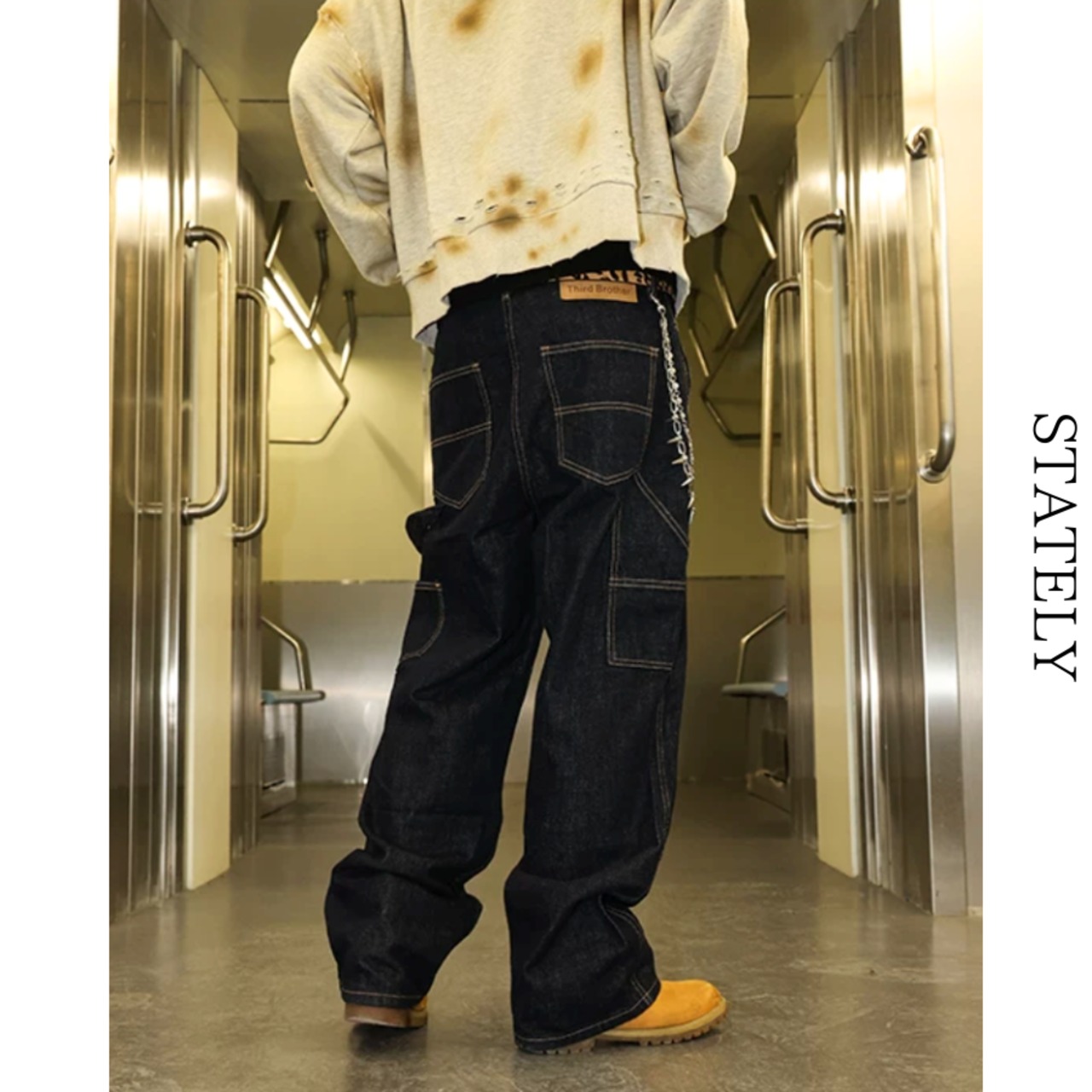 Utility Pocket ワイドカーゴデニム_B121・画像5