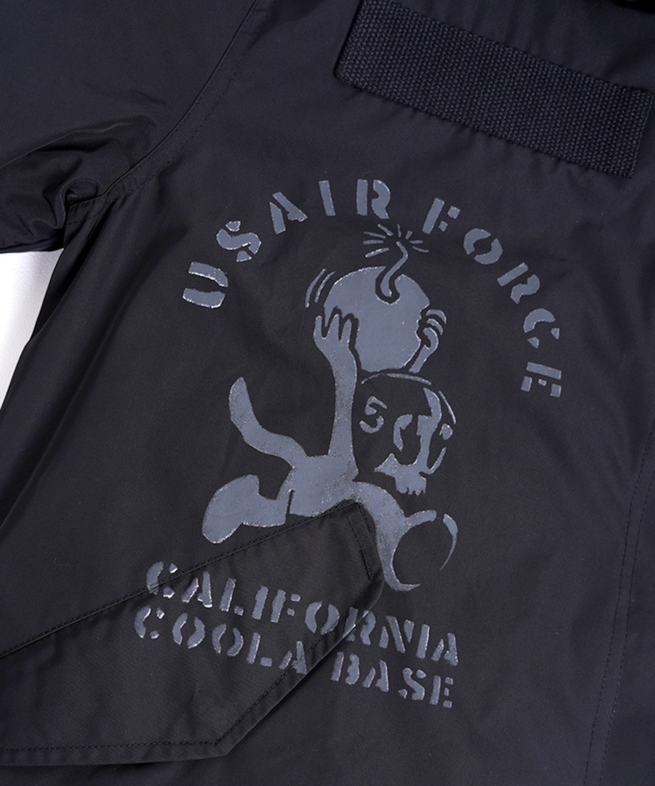 COOLAロゴライナーパデット2wayミリタリーコート (BLACK)　CQ-47110