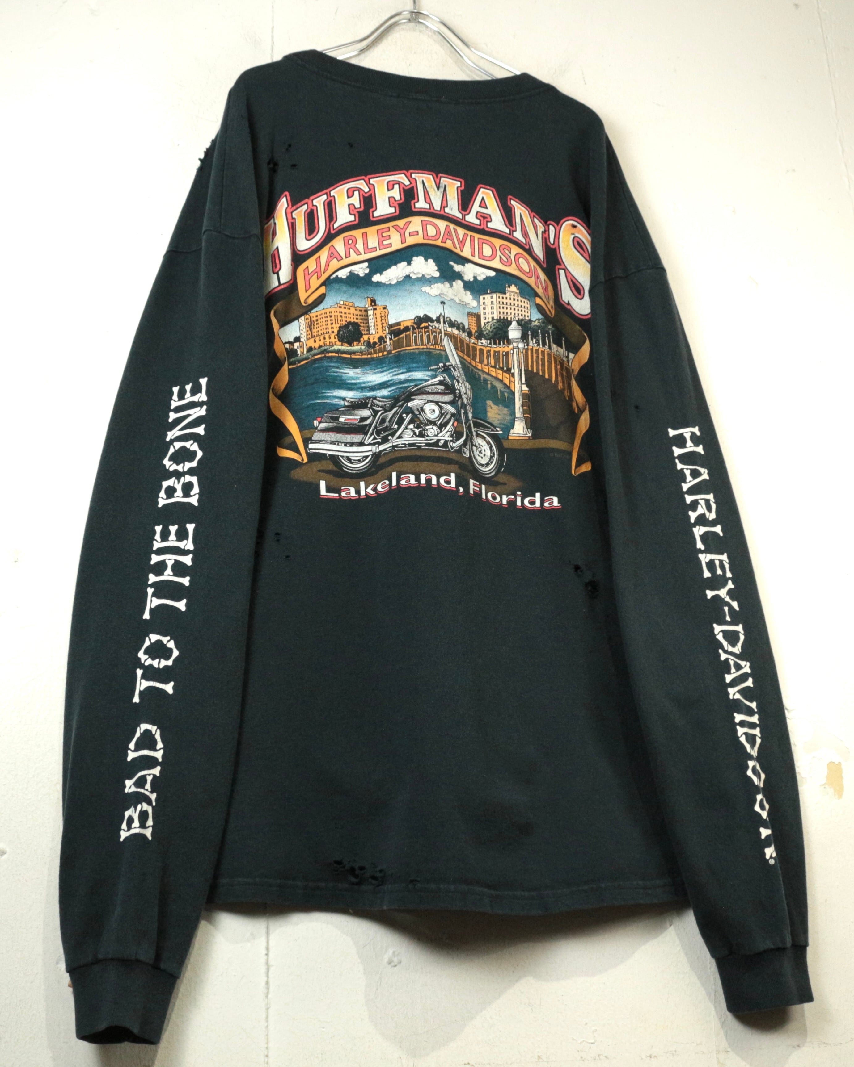 装飾用　mchal HARLEY-DAVIDSON MODEL C 最終値下げ Caka act2】90's “Harley-Davidson” “Boro” Vintage L/S T-Shirt