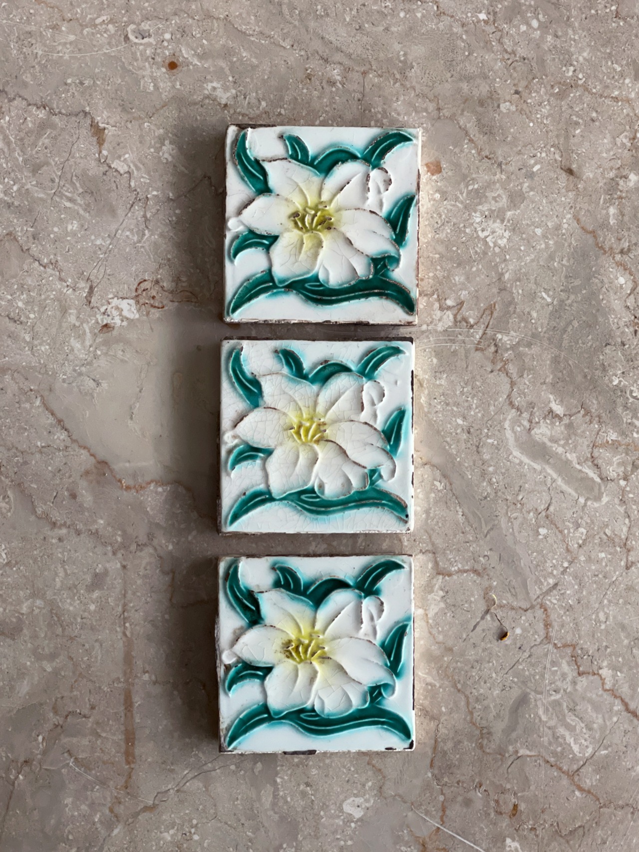 Vintage majolica tile