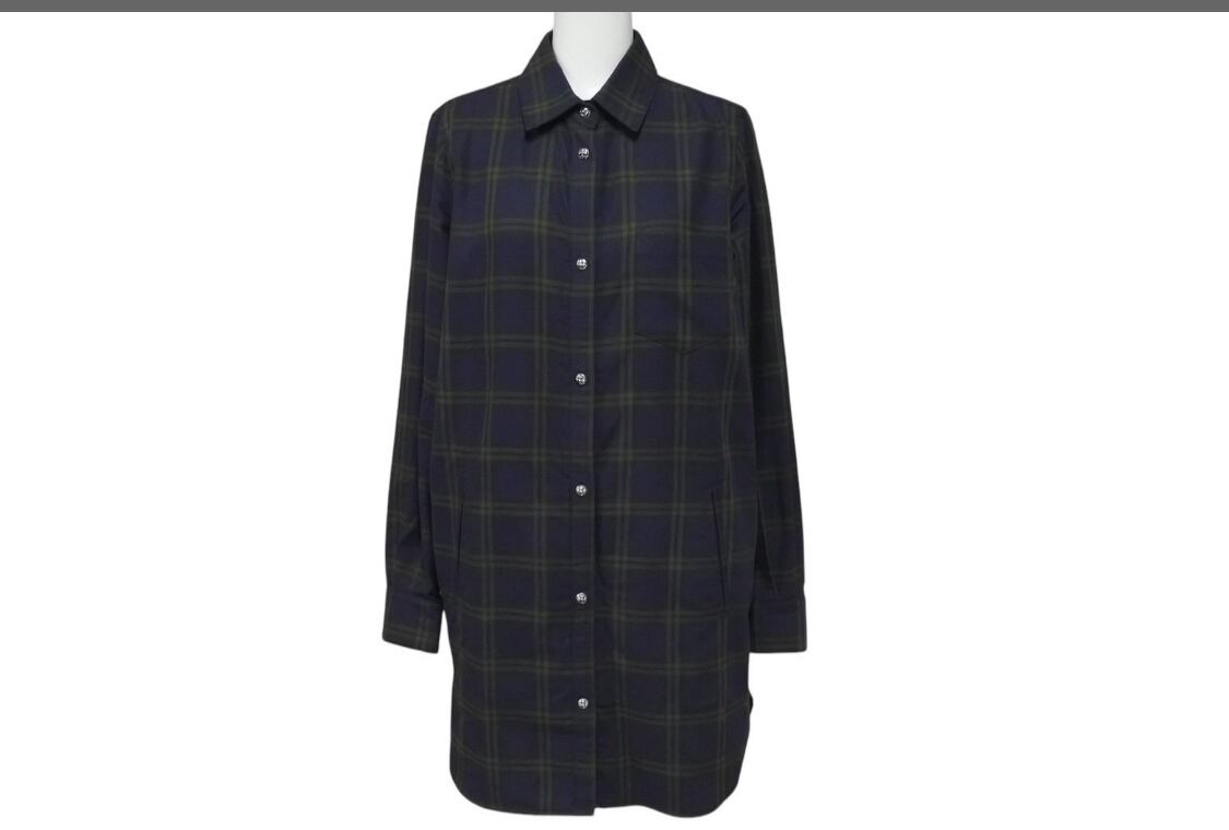 CHROME HEARTS クロムハーツ ワンピース クロスボールボタン チェック柄 CHクロスパッチ