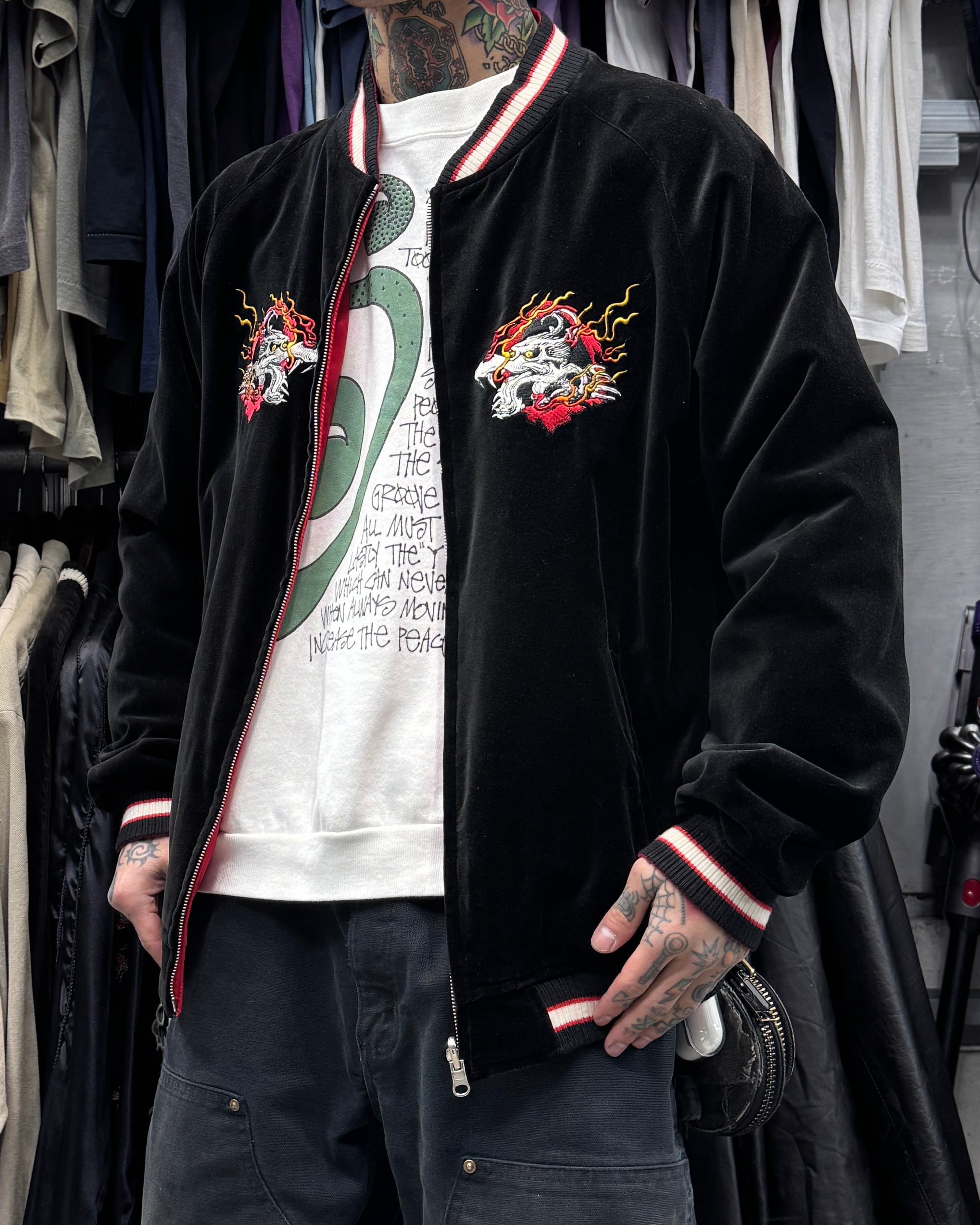 Special!!】10's old stussy Souvenir Jacket “スカジャン” “別珍