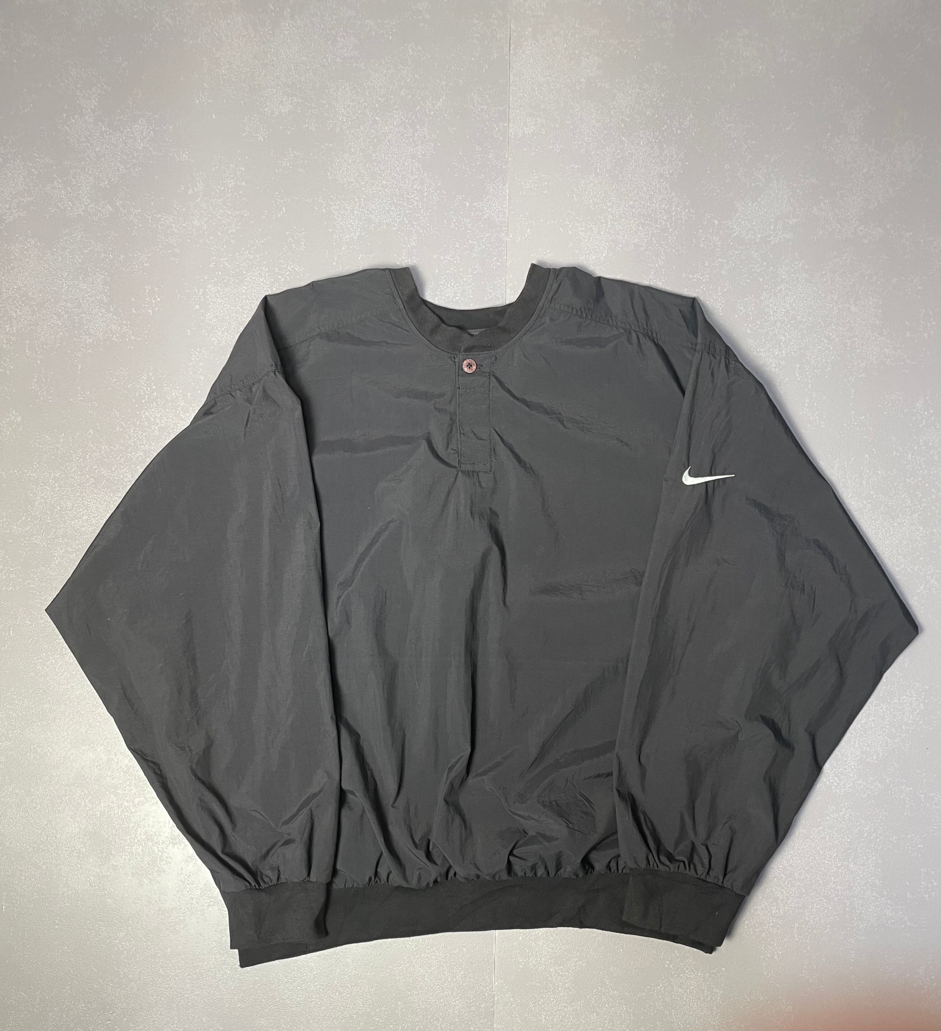 ビッグサイズ NIKE ナイキ ウォームアップ プルオーバー メンズXXL NIKE ブラック 黒色 大きいサイズ 【ナイロンジャケット】