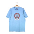 80s タカラケーブルカー 松竹梅 ヴィンテージTシャツ 企業系 日本酒 ライトブルー シングルステッチ サイズL 古着 @BZ0479