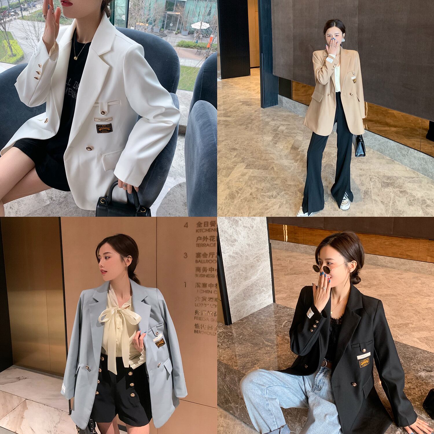 スプリングカジュアルレッドジャケット スタンダードスタイル レトロ ストリート 春物 6Du_Shop_Women32458823907