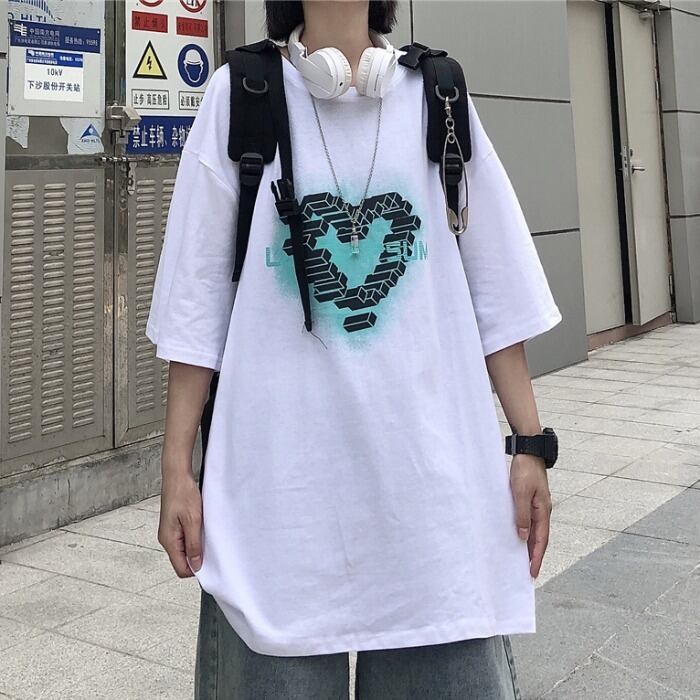 スタイルサマールーズカジュアルTシャツ レディースプリント ストリート 大きめサイズ 夏物 ケッペル53133197767