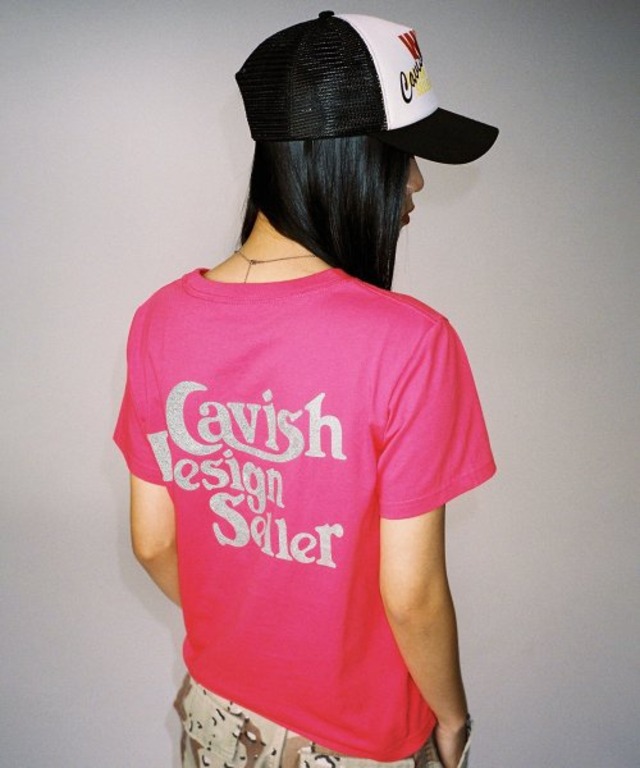 [CAVISH] W TWINKLE SELLER LOGO SS TEE PINK(CV2DMFT517A)