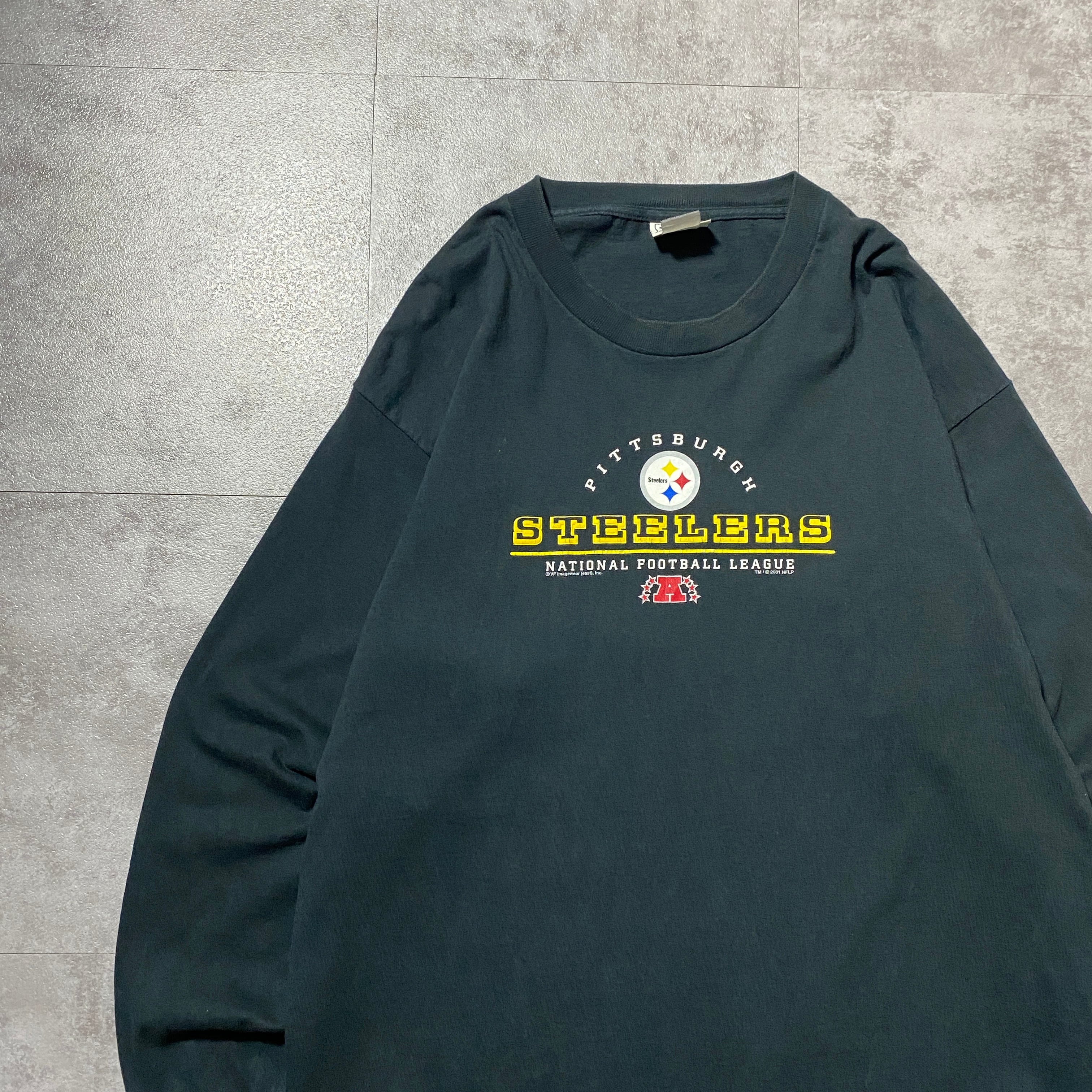 90's Lee Sport NFL Steelers スティーラーズ プリント ブラック 黒 T
